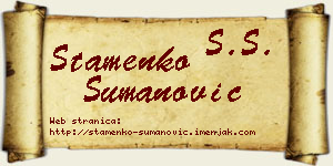 Stamenko Šumanović vizit kartica
